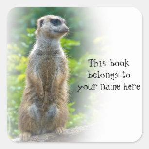 Meerkat "Dit boek behoort tot" sticker