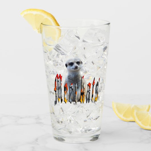 Meerkat en Meerkats Afbeelding Logo, Glas (Voorkant ijs)