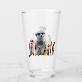 Meerkat en Meerkats Afbeelding Logo, Glas (Voorkant)