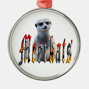 Meerkat en Meerkats Afbeelding Logo, Metalen Ornament