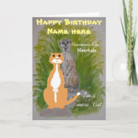 Meerkat en Mere Cat Birthday aanpassen