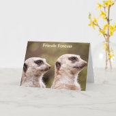 Meerkat Friends Forever Kaart (Gele Bloem)
