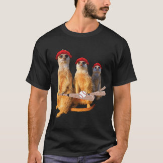 Meerkat Gang Family met Baseball Bat Pet Cappy Fu T-shirt