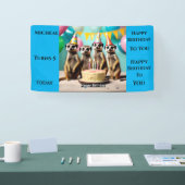 Meerkat Gelukkige Verjaardag, Muurbanner Spandoek (Beurs)