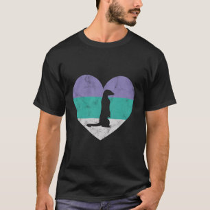Meerkat Gift Voor Vrouwen Meisjes Retro Schattige T-shirt
