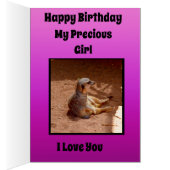 Meerkat Girls Birthday Thème, (Intérieur (Droit))