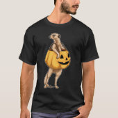 Meerkat Halloween Jack O Lantern T-shirt (Voorkant)