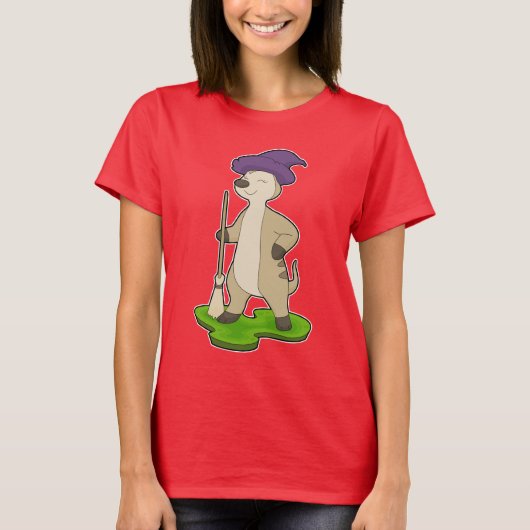 Meerkat Halloween Witch T-shirt (Voorkant)