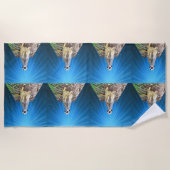 Meerkat in het zonlicht, strand handdoek (Voorkant)