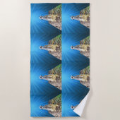 Meerkat in het zonlicht, strand handdoek (Voorkant)