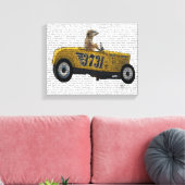 Meerkat in warme weg canvas afdruk (Insitu (Woonkamer))