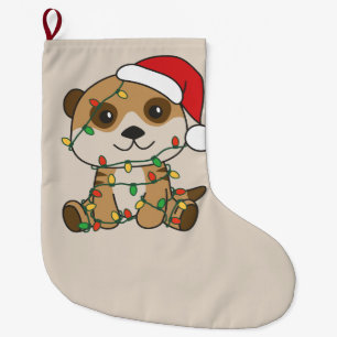 Meerkat Kerst Winter Dieren Vakantie Meerkats Grote Kerstsok