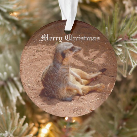 Meerkat Lazy Dayz Ornament (Boom)