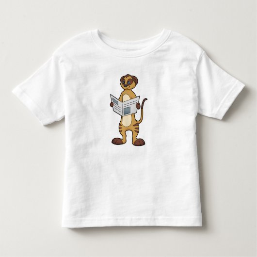 Meerkat leest een krant kinder shirts (Voorkant)