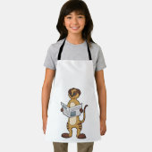 Meerkat leest een krant schort (Insitu)