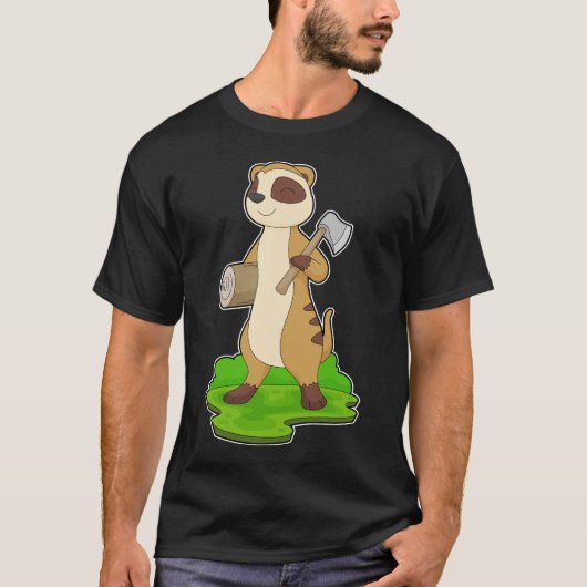 Meerkat Lumberjack Ax T-shirt (Voorkant)