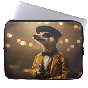 "Meerkat-maanlicht: een serenade van een crooner" Laptop Sleeve