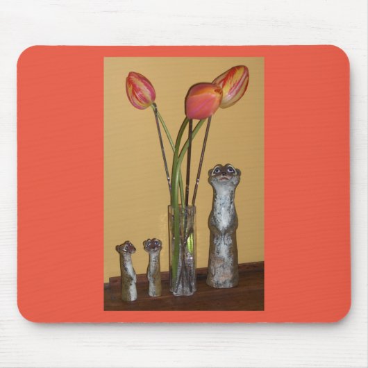 Meerkat Mam en Kinderen Muismat (Voorkant)