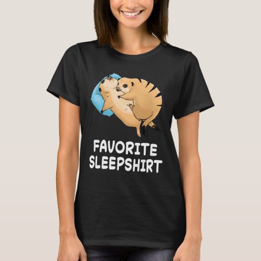 Meerkat Meerkats Nap Sleeping Sleep Pajama Pajamas T-shirt (Voorkant)
