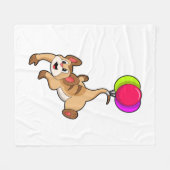 Meerkat met ballon fleece deken (Voorkant (Horizontaal))