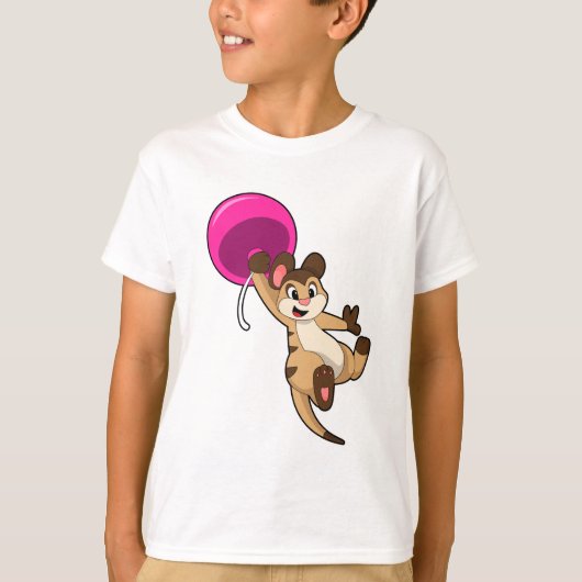 Meerkat met ballon t-shirt (Voorkant)