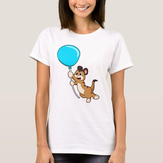 Meerkat met ballon t-shirt (Voorkant)