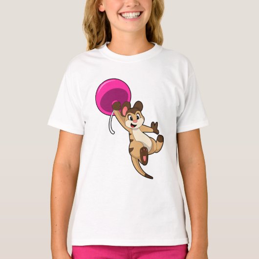 Meerkat met ballon t-shirt (Voorkant)