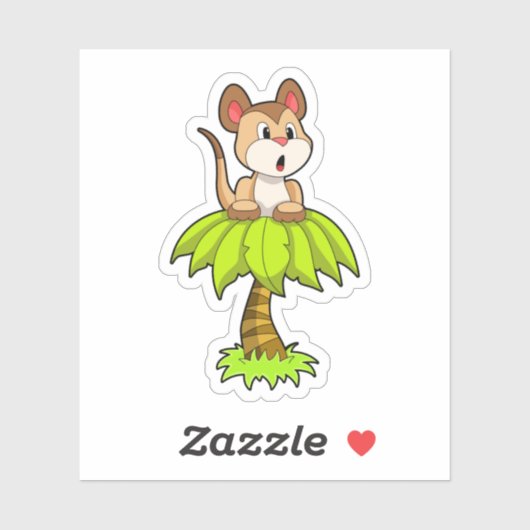 Meerkat met boom sticker (Vel)