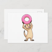 Meerkat met Donut Briefkaart (Voorkant / Achterkant)