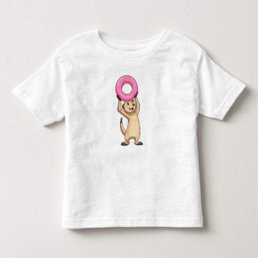 Meerkat met Donut Kinder Shirts (Voorkant)