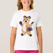 Meerkat met Dumbbell T-shirt (Voorkant)