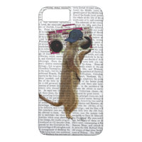 Meerkat met getto Blaster 2 van de Boom Box