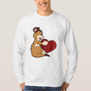 Meerkat met hart t-shirt