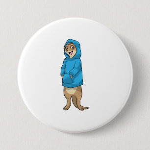 Meerkat met Hoodie Ronde Button 7,6 Cm