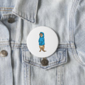 Meerkat met Hoodie Ronde Button 7,6 Cm (In situ)