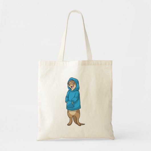 Meerkat met Hoodie Tote Bag (Voorkant)