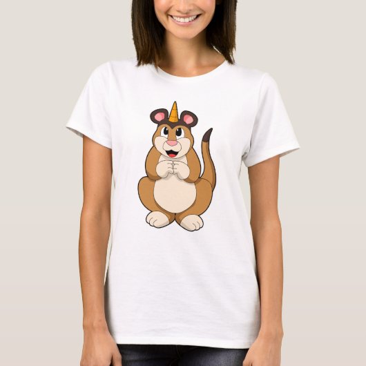 Meerkat met Horn T-shirt (Voorkant)