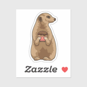 Meerkat met Muffin Sticker
