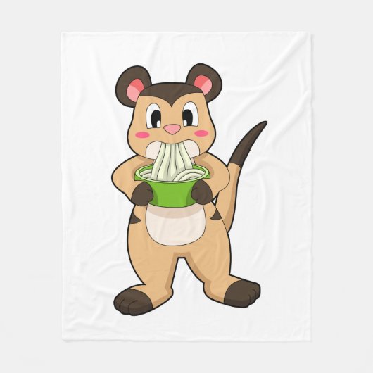 Meerkat met Ramen Fleece Deken (Voorkant)