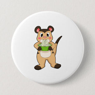 Meerkat met Ramen Ronde Button 7,6 Cm