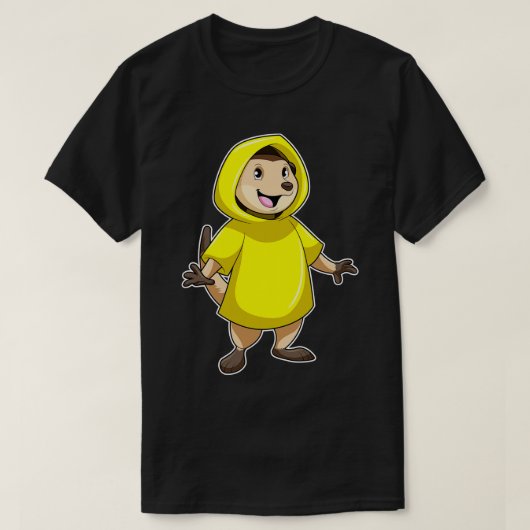 Meerkat met regenjas t-shirt (Design voorkant)