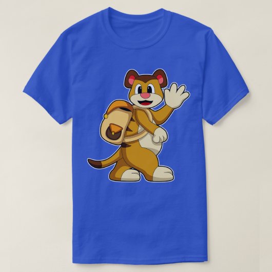 Meerkat met rugzak t-shirt (Design voorkant)