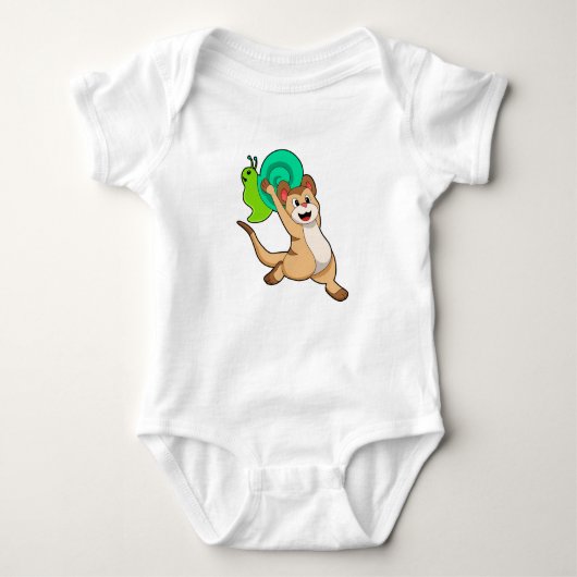 Meerkat met Snail.PNG Romper (Voorkant)