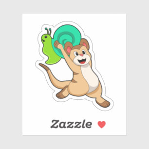 Meerkat met Snail.PNG Sticker