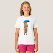 Meerkat met Umbrella T-shirt (Voorkant volledig)