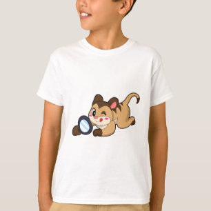 Meerkat met vergrootglas t-shirt