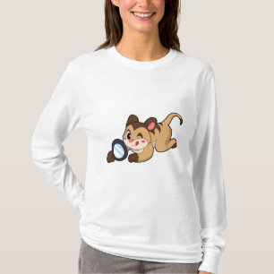 Meerkat met vergrootglas t-shirt