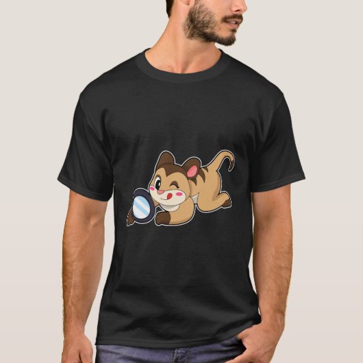 Meerkat met vergrootglas t-shirt (Voorkant)