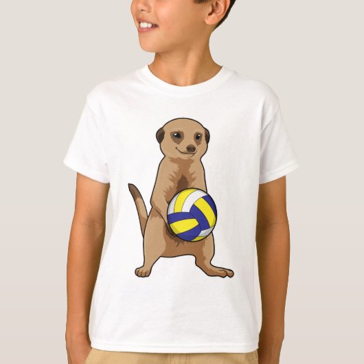 Meerkat met volleybal t-shirt (Voorkant)