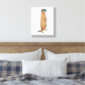 Meerkat met zonnebril canvas afdruk (Insitu (Slaapkamer))